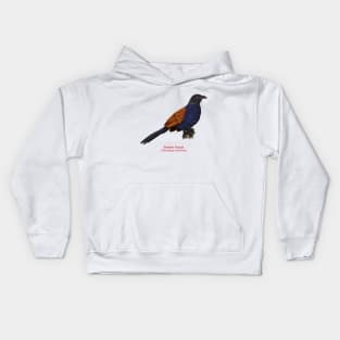 Greater Coucal | Centropus sinensis Kids Hoodie